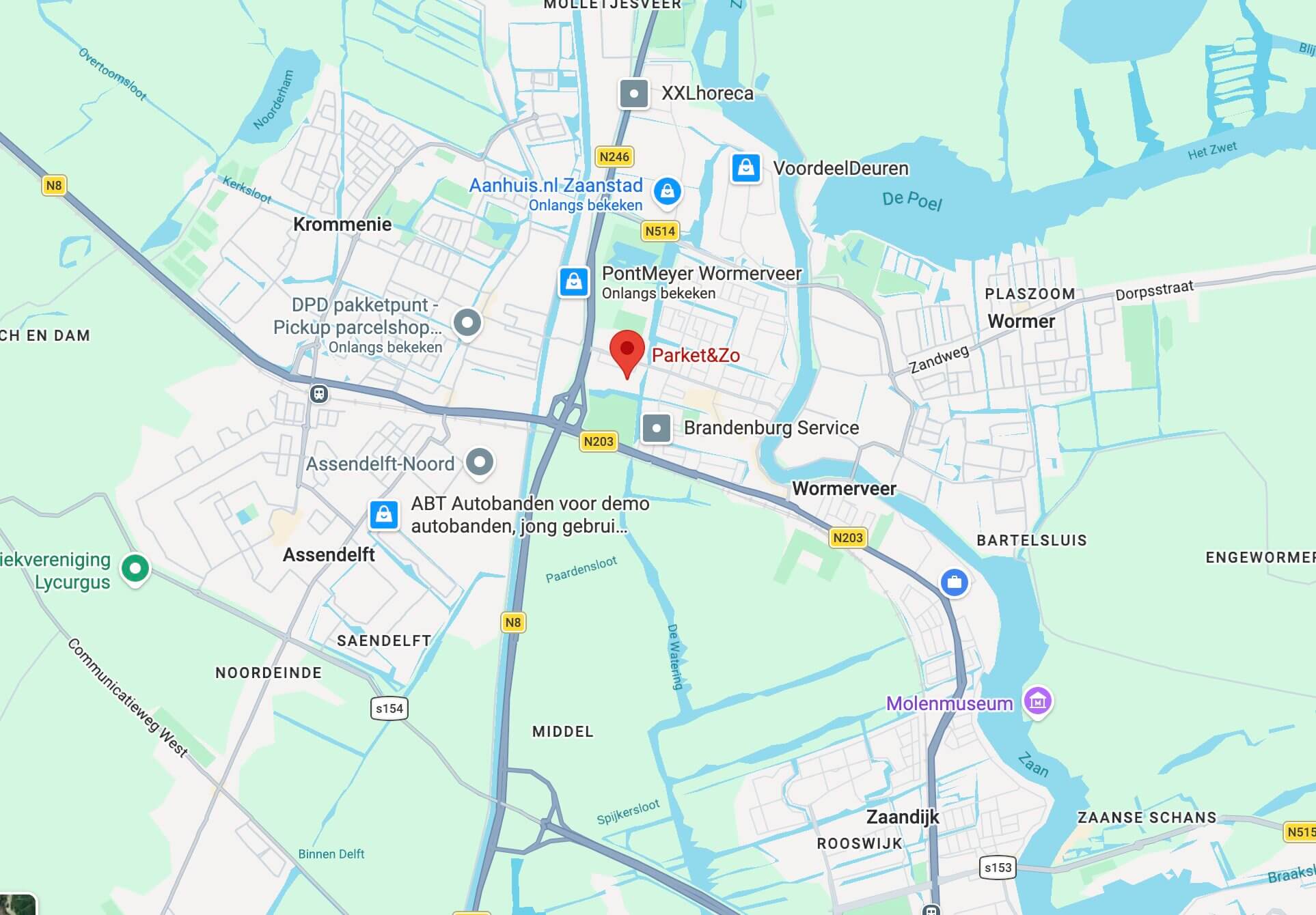 Parket&Zo contact en werkgebied – actief in Zaandam en Amsterdam Locatie en werkgebied van Parket&Zo parket specialist in Zaandam en Amsterdam